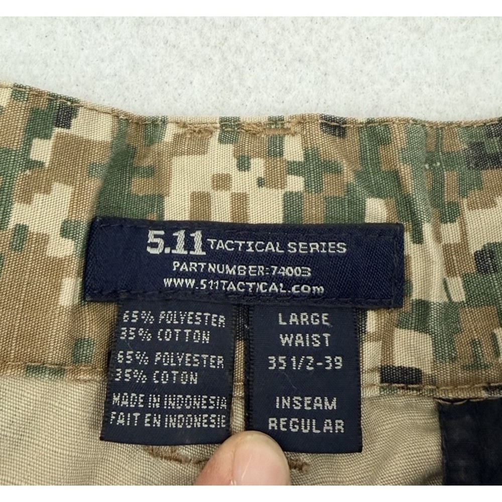 511 Tactical Pants Men Large Woodland Digital Camo Cargo 74003 Ripstop Knee Pads - Picture 7 of 10